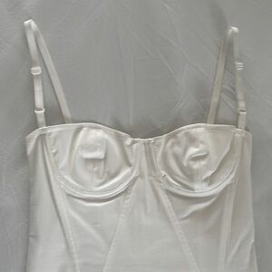 D&G White Cotton Structured Mid-Length Corset Dress Size 42